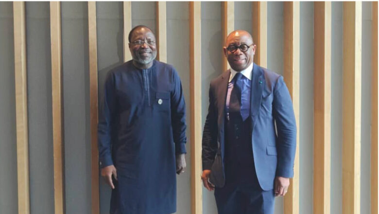 Le président de la BOAD, M. Christian Adovelande, a eu, une séance de travail avec le Dr Omar Alieu Touray président de la CEDEAO