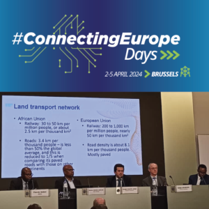 Intervention d'Amine Idriss ADOUM sur le financement des infrastructures de transport en Afrique lors des Connecting Europe Days."
