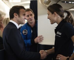 Le président Emmanuel Macron a annoncé la sélection de Sophie Adenot pour sa première mission à bord de la Station spatiale internationale 