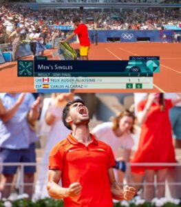 Le jeune prodige espagnol Carlos Alcaraz a triomphé sur le talentueux Félix Auger Aliassime en deux sets consécutifs