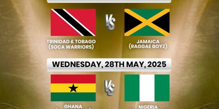 La Unity Cup 2025, tournoi amical réunissant Ghana, Nigeria, Jamaïque et Trinité-et-Tobago à Londres du 28 au 31 mai,