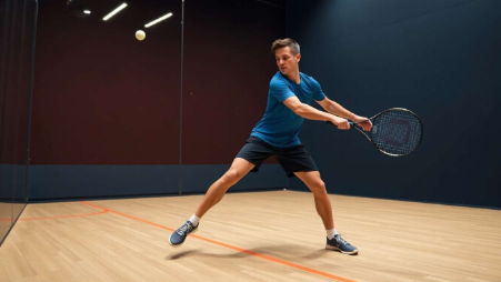 La vitesse de retour au centre a une influence directe sur l'issue de l'échange. Si l'athlète a ne serait-ce que 0,5 seconde de retard, son adversaire a la possibilité de contrôler l'angle d'attaque.