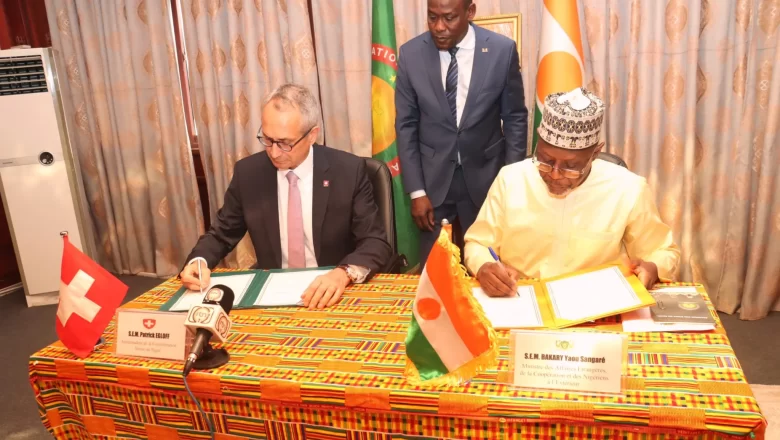Signature de trois accords Niger – Suisse pour l’éducation, l’irrigation et l’entrepreneuriat. 14 milliards de FCFA pour un développement inclusif.