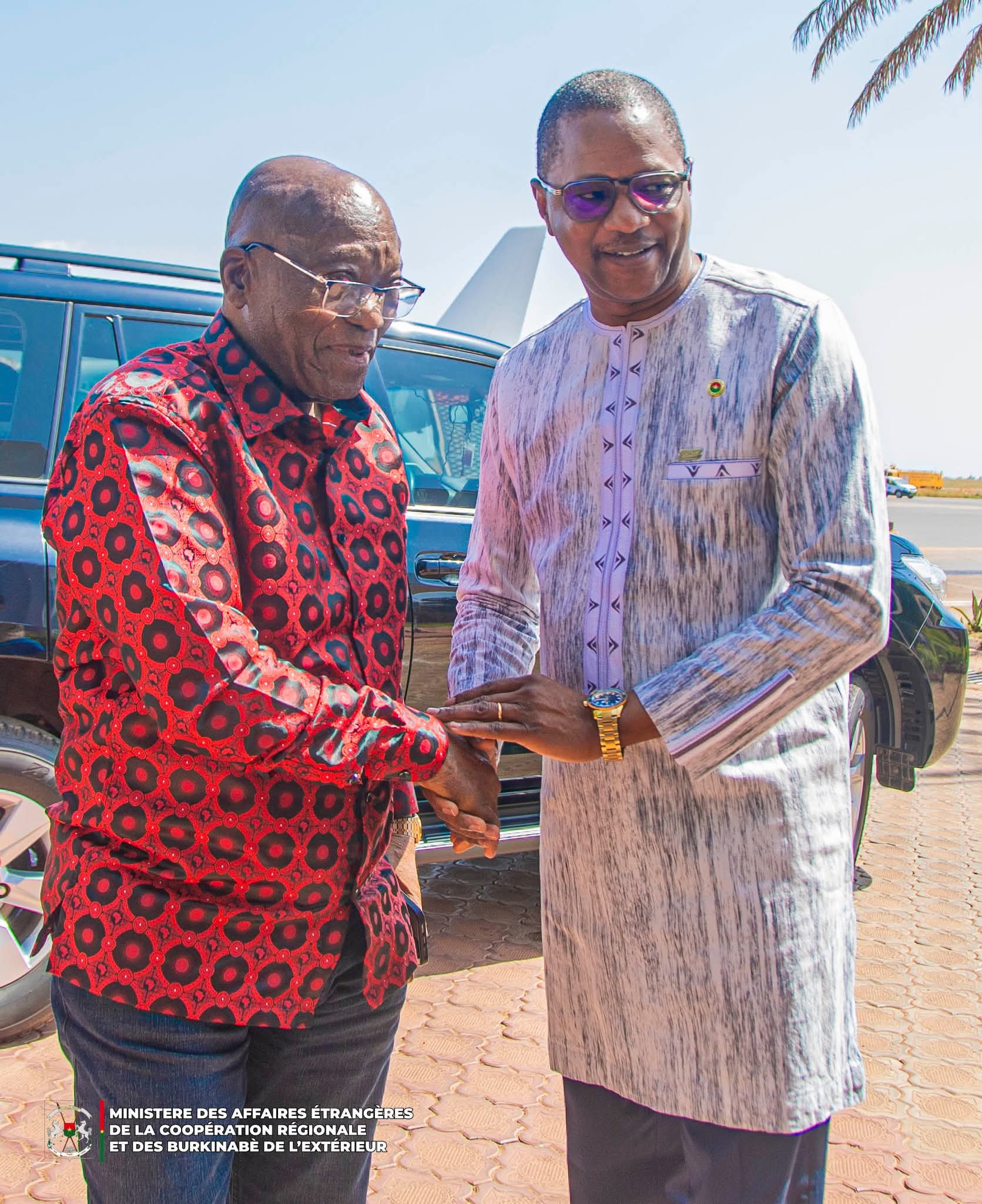 Jacob Zuma en visite au Burkina Faso