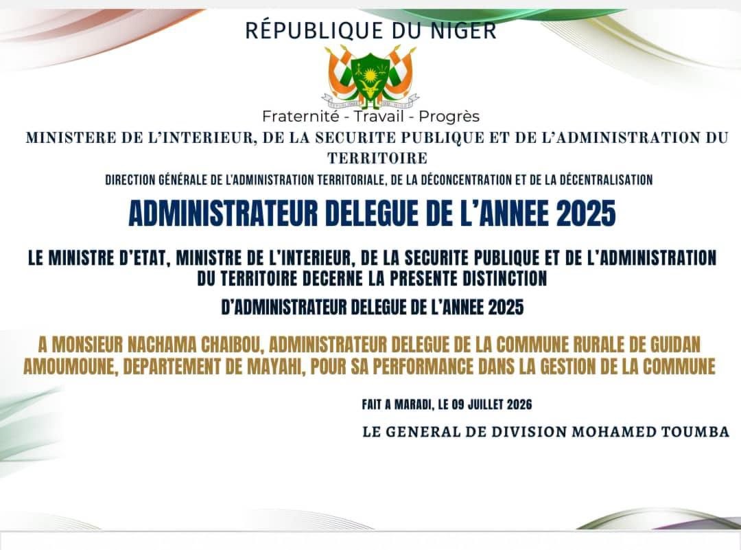 Classement des communes du Niger : Guidan Amoumoune en tête